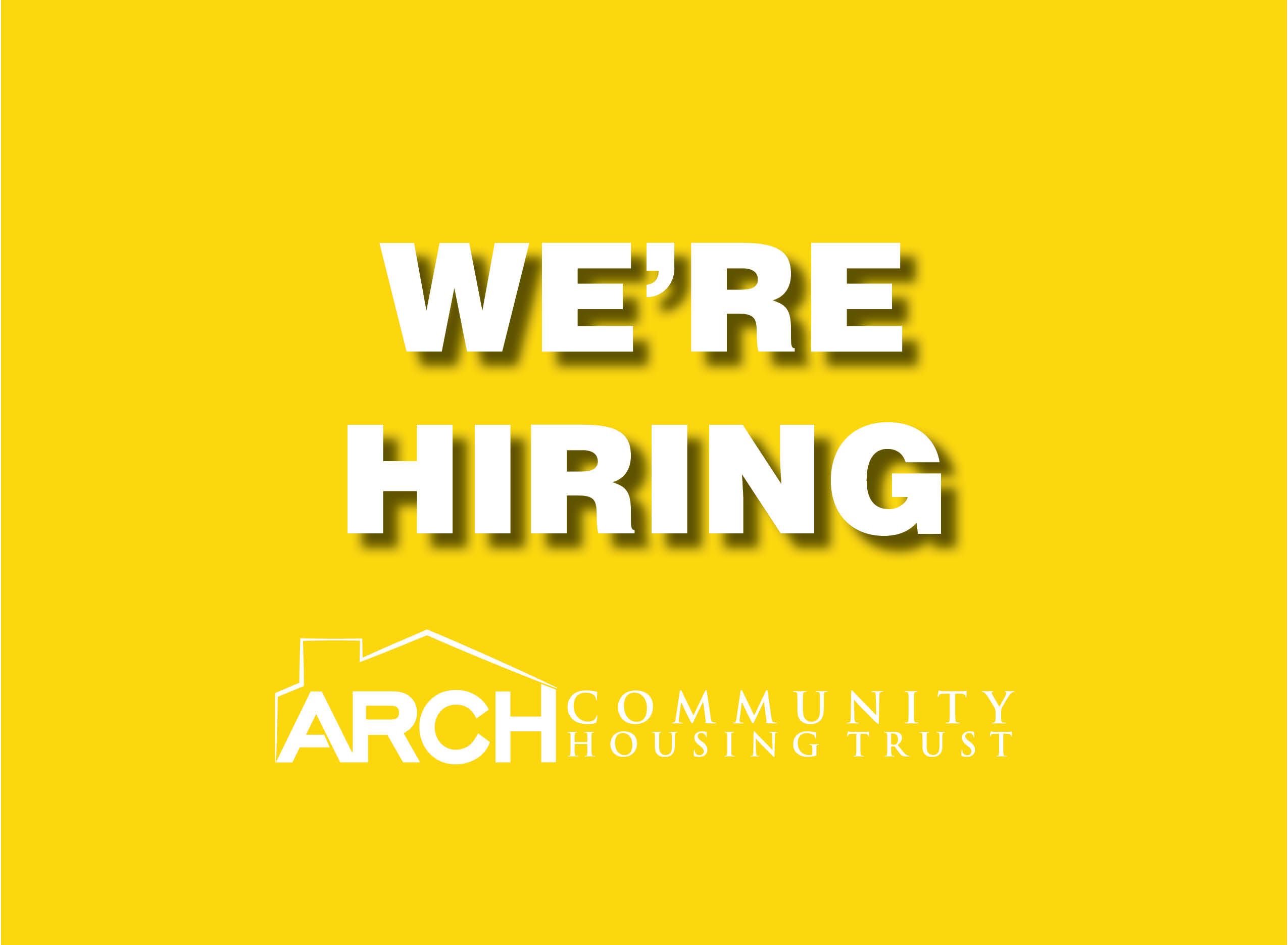 We Are Hiring board on yellow background. ARCH Blaine Manor